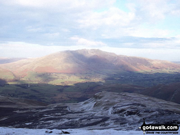 Walk c318 High Seat and Bleaberry Fell from Armboth - Blencathra (or Saddleback) from Bleaberry Fell