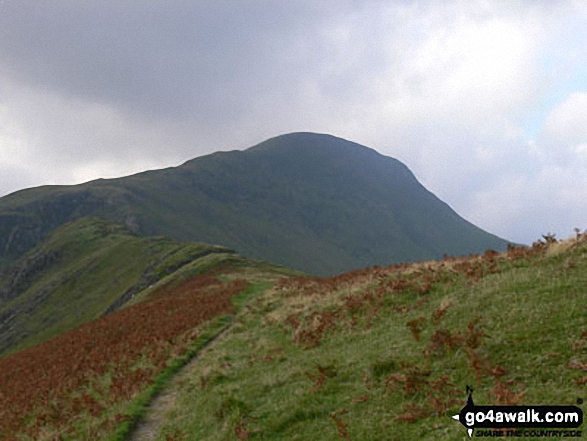 Walk c313 The Newlands Fells from Hawes End - Robinson from High Snab Bank