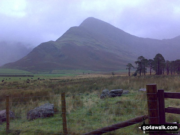 Walk c221 A Circuit of Crummock Water from Buttermere - Fleetwith Pike from the Southern shore of Buttermere