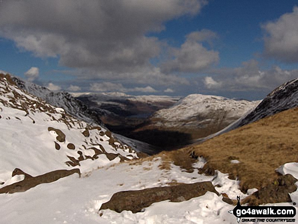 Walk c128 The Hayswater Round from Hartsop - Ullswater and Place Fell from snowy Hartsop Dodd