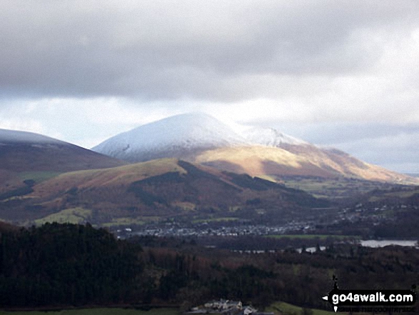 Swinside, Keswick, Latrigg and Blencathra (or Saddleback) from Rowling End