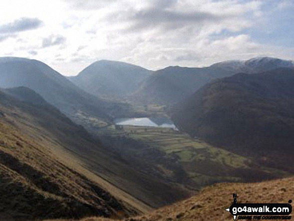 Walk c155 The Knott and Place Fell from Patterdale - Brothers Water from Boredale Hause