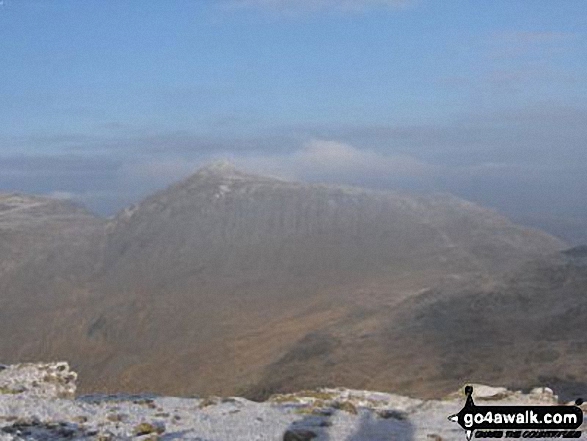 Walk c414 Crinkle Crags and Bow Fell (Bowfell) from The Old Dungeon Ghyll, Great Langdale - Bowfell from the second Crinkle (Long Top)