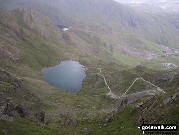 Walk c179 The Seathwaite Round from Seathwaite, Duddon Valley - Low water from The Old Man of Coniston