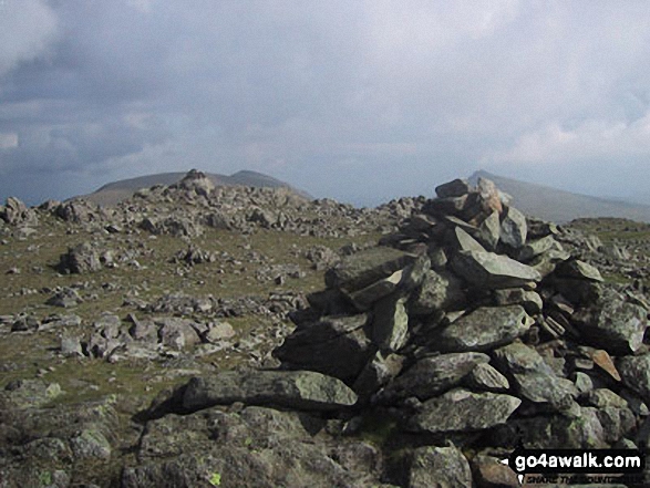 Walk c179 The Seathwaite Round from Seathwaite, Duddon Valley - Grey Friar summit cairns