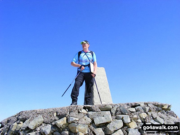 Walk h137 Ben Nevis and Carn Mor Dearg from Achintee, Fort William - On the summit of Ben Nevis