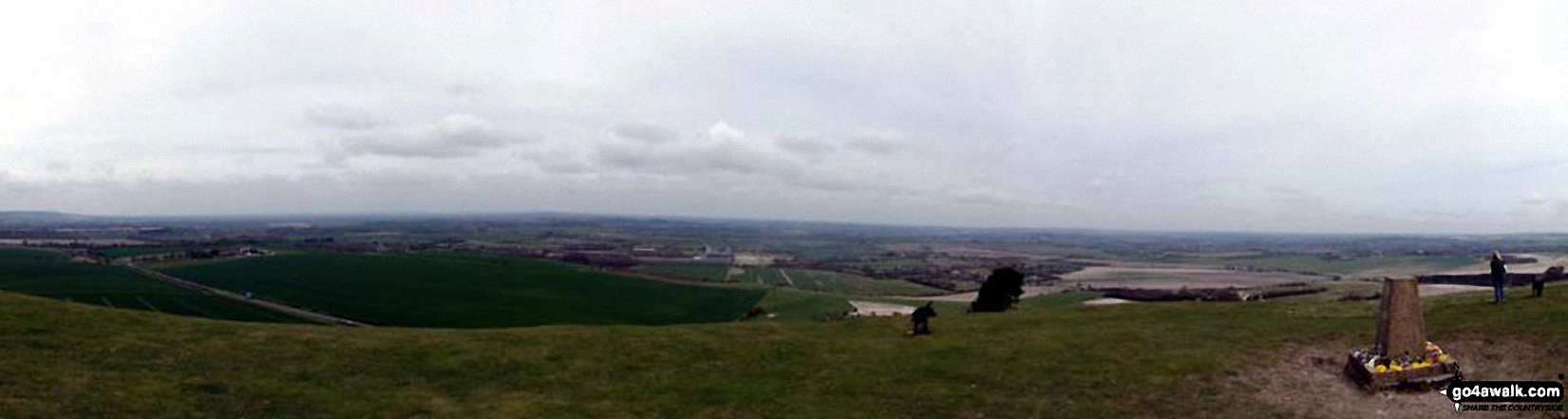 The view from the summit of Ivinghoe Beacon