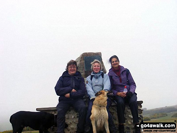 Walk es165 Beachy Head from East Dean Hill - On top of Beachy Head and the Seven Sisters cliffs on a foggy November morning