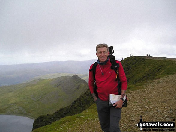 Walk c220 Helvellyn via Striding Edge from Glenridding - On Helvellyn