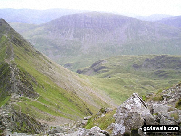 Walk c394 Helvellyn, Catstye Cam and Sheffield Pike from Glenridding - Striding Edge and St Sunday Crag from Helvellyn