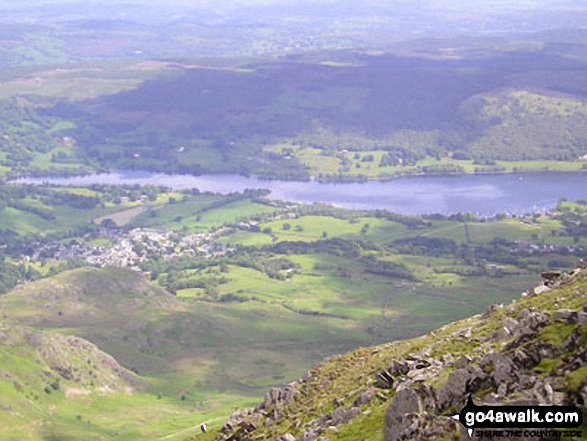 Walk c179 The Seathwaite Round from Seathwaite, Duddon Valley - Coniston and Coniston Water from Dow Crag