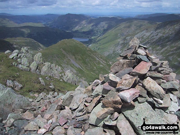 Walk c305 Red Screes and Hart Crag from Brothers Water - Middle Dodd and Brothers Water from Red Screes