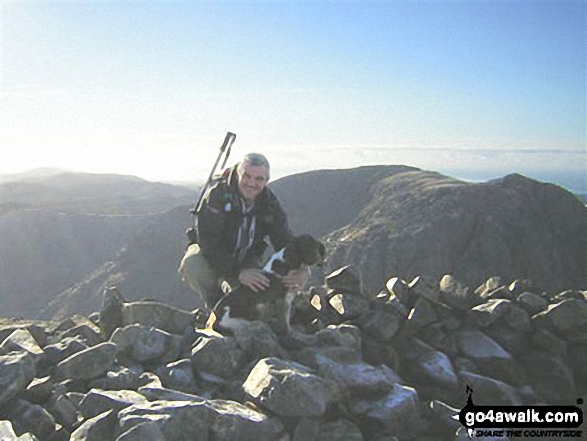 Chris and Cassie on Scafell Pike in The Lake District Cumbria England