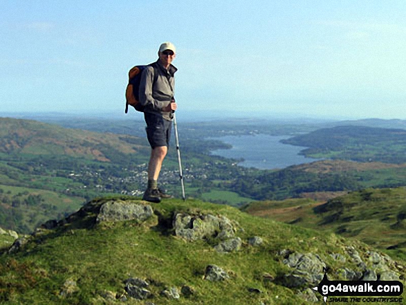 Walk c389 Great Rigg, Fairfield and Hart Crag from Ambleside - On Heron Pike - with a view all the way from Lake Windermere to Morecambe Bay