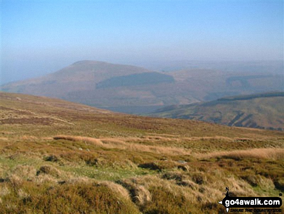 Walk po119 Waun Rydd and Bryn from Talybont Water Treatment Works - Talybont Reservoir from Twyn Du (Waun Rydd)