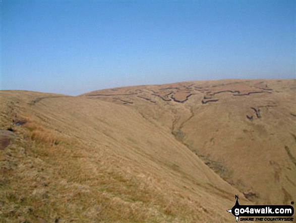 Walk po152 Allt Lwyd, Waun Rydd and Bryn from Talybont Reservoir - Bwlch y Ddwyallt from Waun Rydd