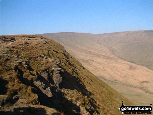 Walk po131 Bwlch y Ddwyallt and Fan y Big from Blaen y Glyn - Craig y Fan Ddu