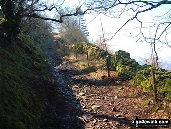 Climbing towards Pen Rhiw-calch 