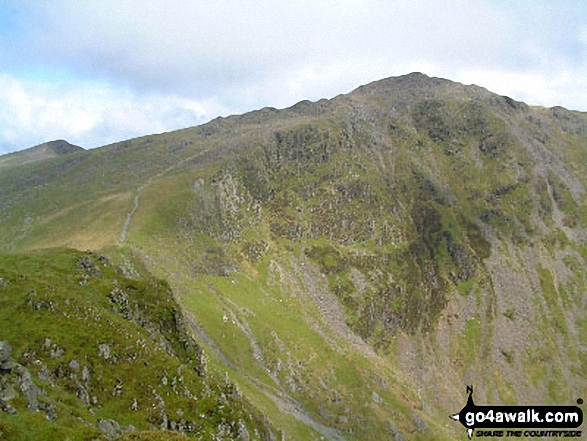 Walk gw123 Cadair Idris (Penygadair) Cyfrwy and Craig Cwm Amarch from Llanfihangel-y-pennant - Cadair Idris (Penygadair) Summit from the Minffordd Path