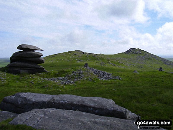 Walk co168 Brown Willy and Bodmin Moor from St Breward - On Little Rough Tor