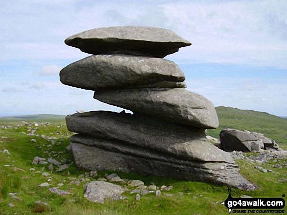 Walk co168 Brown Willy and Bodmin Moor from St Breward - Rough Tor