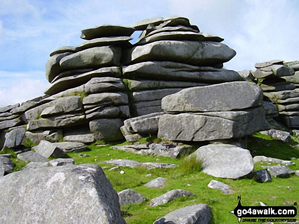 Walk co168 Brown Willy and Bodmin Moor from St Breward - On Rough Tor