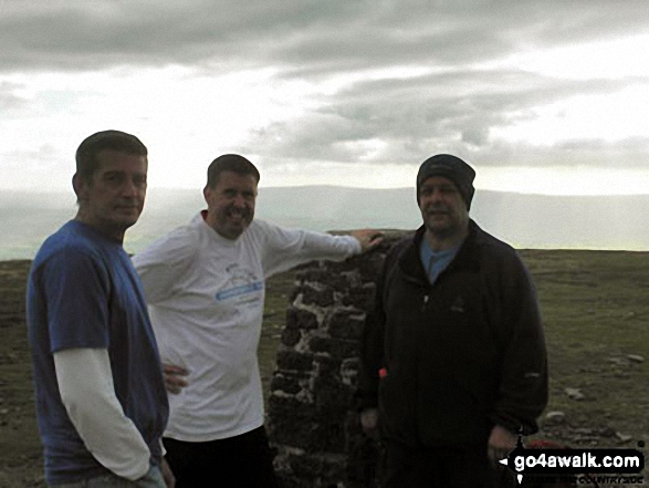 On the summit of Ingleborough during last Yorkshire Three Peaks walk