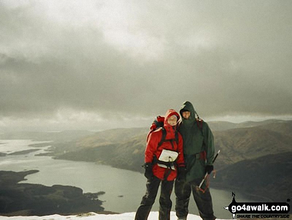 Walk st100 Ben Lomond and Ptarmigan from Rowardennan - Me and Amanda on Ben Lomond