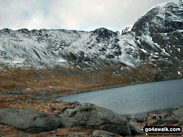 Walk c286 The Glenridding Skyline from Glenridding - Striding Edge, Helvellyn and Red Tarn from below Swirral Edge