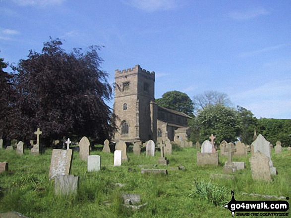 Walk ny124 Rylstone Fell, Cracoe Fell, Thorpe Fell Top and Embsay Moor from Embsay - Rylstone Church