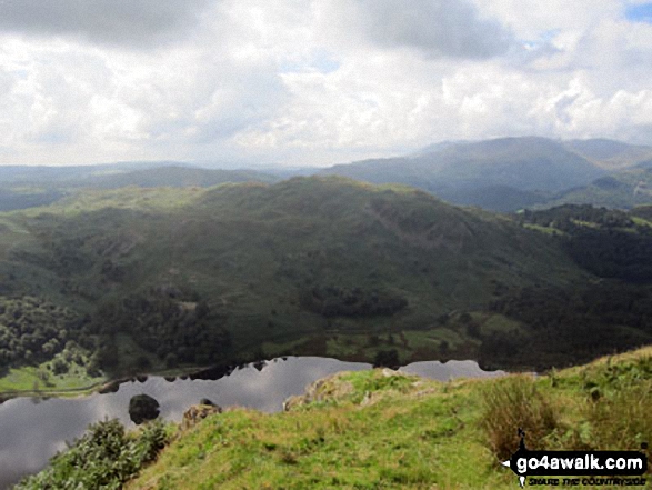 Walk c389 Great Rigg, Fairfield and Hart Crag from Ambleside - Loughrigg Fell and Rydal Water from Nab Scar