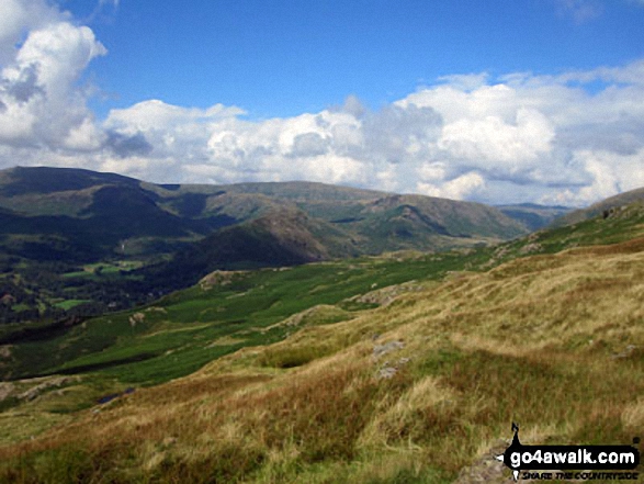 Walk c230 The Scandale Beck Horizon from Ambleside - Helm Crag, Gibson Knott and Steel Fell from Nab Scar