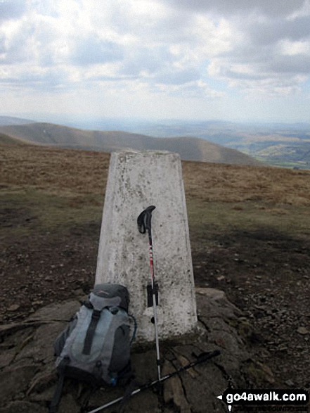 Walk c365 Calders and The Calf via Cautley Spout from The Cross Keys - The Calf trig point