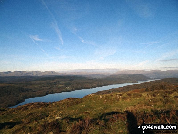 Windermere in autumn sunshine from Gummer's How