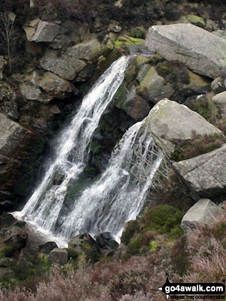 Walk ny167 Ryelstone Fell, Sharp Haw and Rough Crag from Embsay - Waterfall Gill Beck on the way to Rylestone Fell and Cracoe Fell