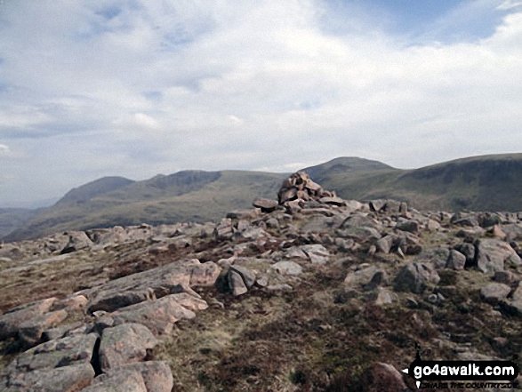 Walk c267 Haycock, Iron Crag, Lank Rigg and Grike from Ennerdale Water - Iron Crag summit cairn