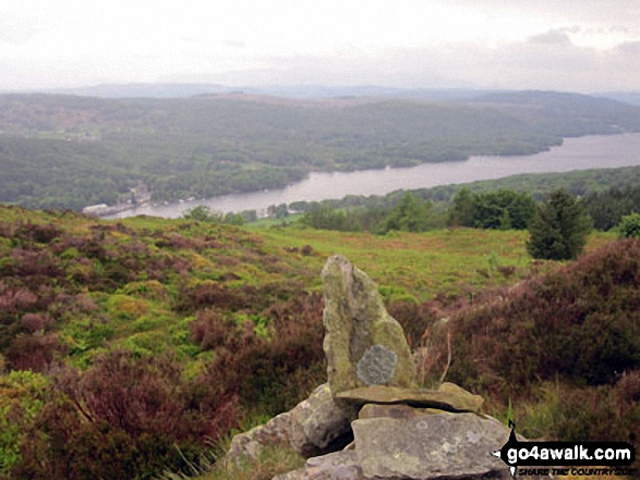 Windermere from Staveley Fell summit cairn 