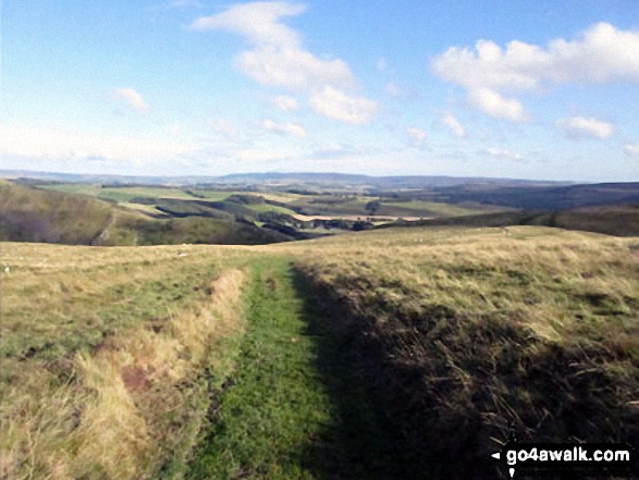 Walk n172 Usway Burn and Clennel St from Alwinton - On Clennell Street descending back to Alwinton after visiting Bloodybush Edge