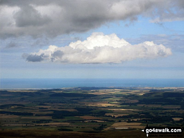 Walk n132 The Cheviot, Comb Fell and Hedgehope Hill from Harthope Burn Valley - The view from Hedgehope Hill summit