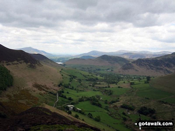 Walk c345 Knott Rigg and Ard Crags from Little Town - Knott Rigg (foreground left), Buttermere (just poking out) with Red Pike (Buttermere) beyond and Whitelees Pike & Wandope (centre right) from Ard Crags