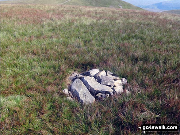 Walk c336 Calders, The Calf and Yarlside via Cautley Spout from The Cross Keys - Bram Rigg Top summit cairn