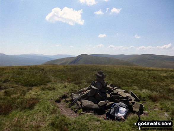 Walk c347 The Howgill Fells 2000ft'ers - Randygill Top summit cairn