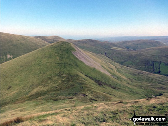 Walk c347 The Howgill Fells 2000ft'ers - Kensgriff from Yarlside