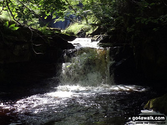 Walk c382 Baugh Fell from Rawthey Bridge - Waterfall on the River Rawthey near Rawthey Bridge