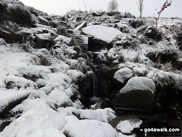 Walk wy127 West Buck Stones (Ilkley Moor) from Ilkley - West Buck Stones (Ilkley Moor) in the snow