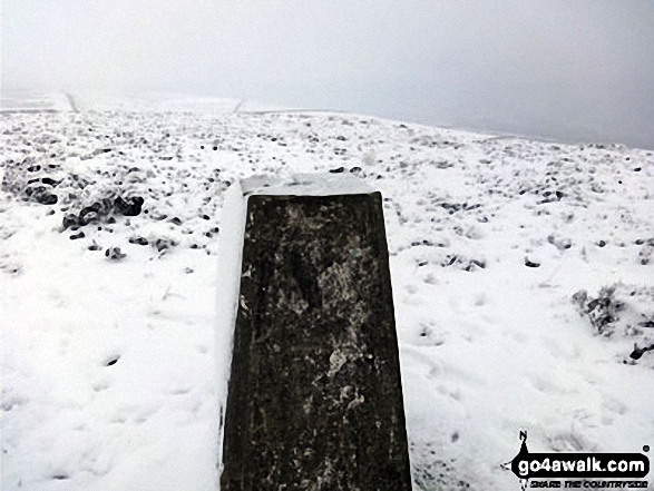 Overgate Croft Farm (Ilkley Moor) Trig Point in the snow 