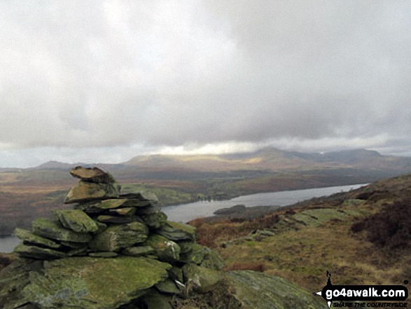 Coniston Water from the second cairn on Brock Barrow (Top o' Selside)