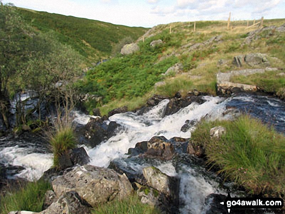 Small waterfall on Linbeck Gill at the Southern end of Devoke Water 