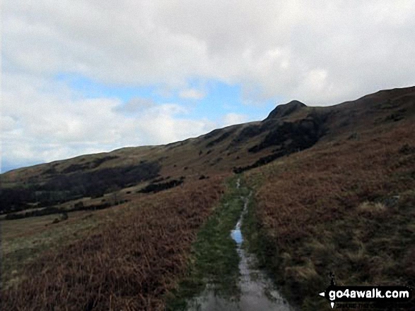 Walk c464 Langhowe Pike, Fewling Stones, Nab Moor and Howes (Mosedale)from Swindale - The path to Langhowe Pike 'The Corpse Road'