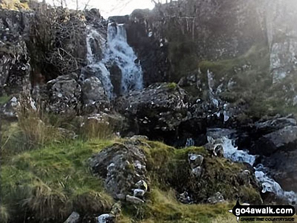 Walk c498 Langhowe Pike and Fewling Stones from Swindale - Haskew Beck waterfall